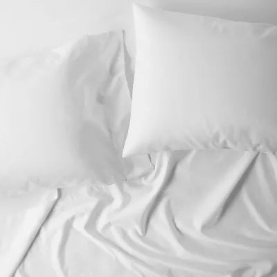 500 Thread Count Washed Supima Sateen Solid Pillowcase Set - Standard