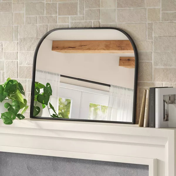 Black Over the Mantel Mirror