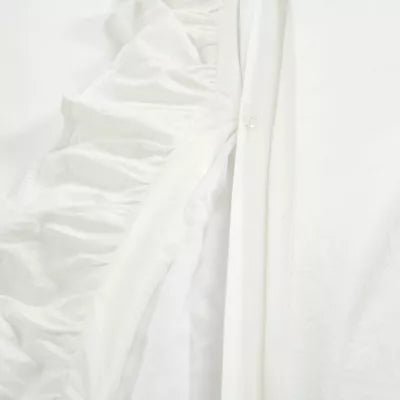 3pc Ella Ruffle Comforter Bedding Set White - King