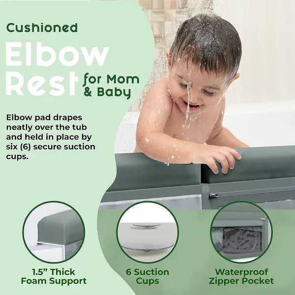 Bath Kneeler and Elbow Rest Pad Set, Non-Slip Design, Includes 4 Toy Pocket Organizers, Waterproof and Easy to Clean