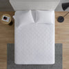 All Natural Cotton Percale Quilted Mattress Pad White - King
