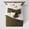 12pc Micro Texture Comforter & Sheet Bedding Set Queen