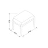 Boucle Upholstered Wood Ottoman