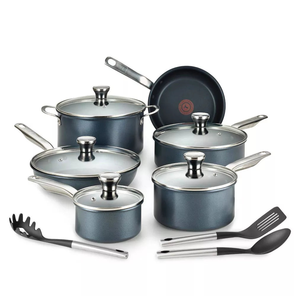 14pc Cookware Set, Platinum Nonstick Black