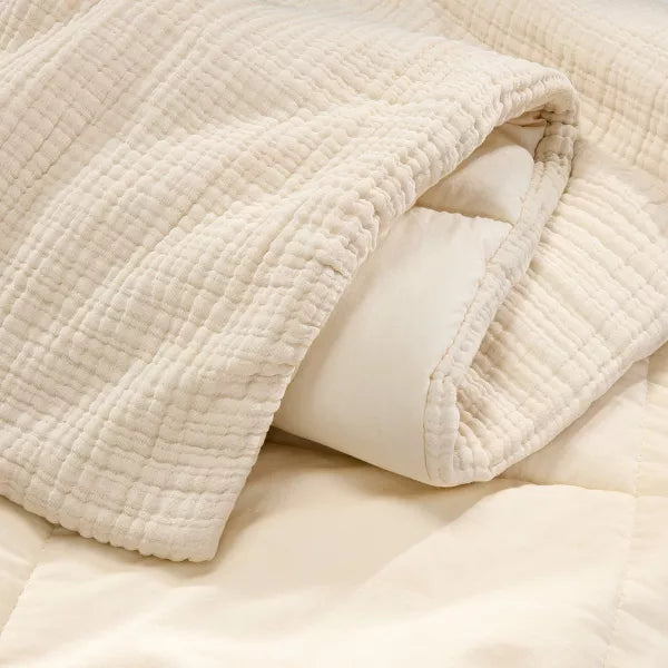 Textured Chambray Comforter & Sham Set - King