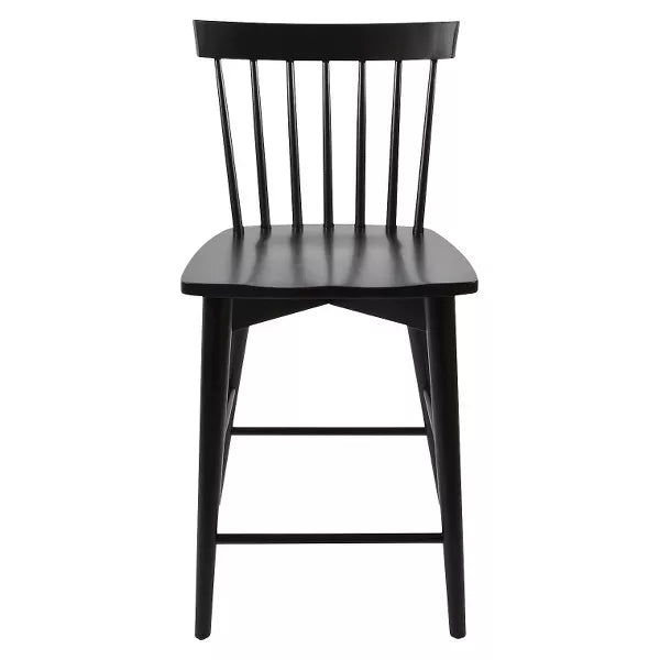 Windsor Counter Height Barstool Hardwood Black