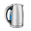 Perfectemp Programmable Stainless Steel Electric Kettle Light Silver: Adjustable Temp, Cordless, 360° Base
