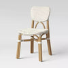 Canton Rattan and Woven Dining Chair White