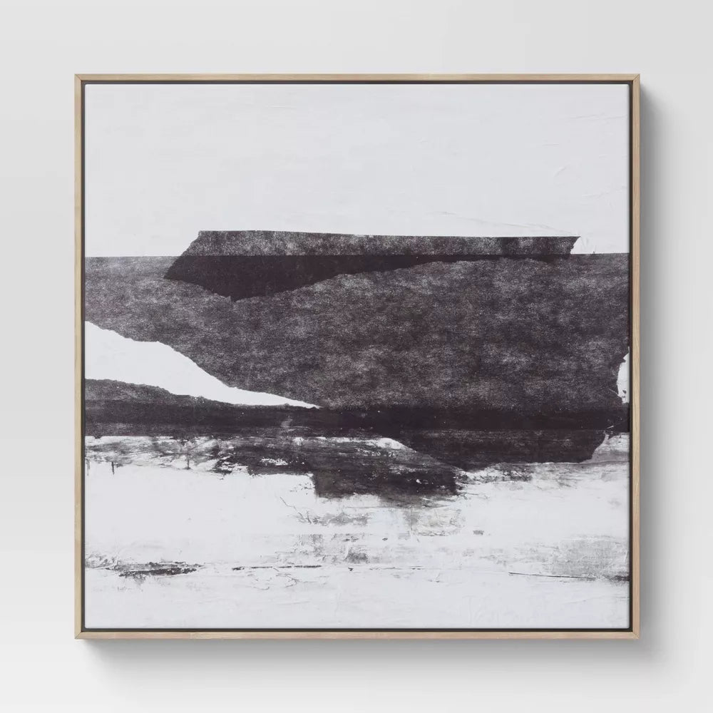 (Set of 2)  Framed Canvas Black