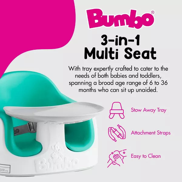 Baby Toddler Adjustable 3in1 Multi Seat High Chair & Booster Seat w/ Removable Tray & Buckle Strap for Toddlers 1 to 3 (1-Piece)