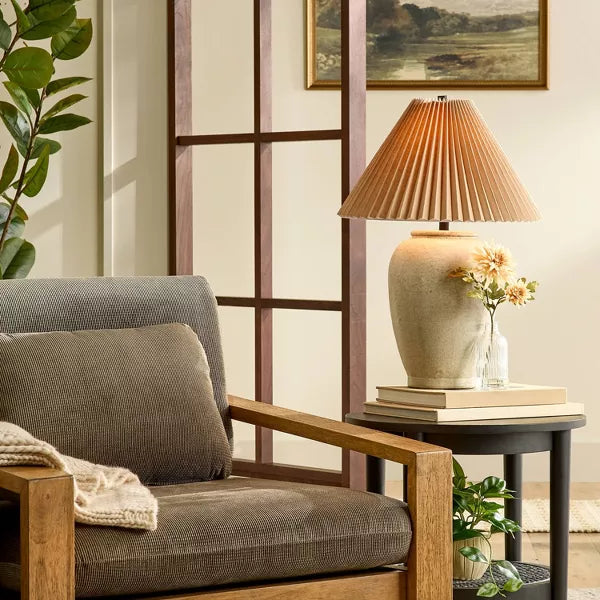 Ceramic Table Lamp Cream without Shade