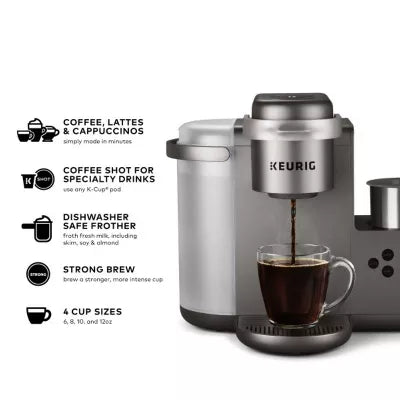 K-Cafe Special Edition Single-Serve K-Cup Pod Coffee, Latte and Cappuccino Maker - Nickel