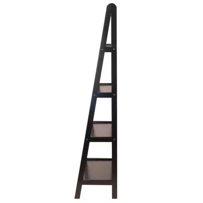 Avalon A Frame Shelf Espresso Brown -Modern 4-Tier Ladder Bookcase