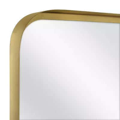 Rectangular Decorative Mirror with Rounded Corners