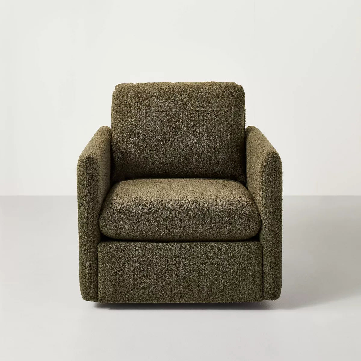 Boucle Upholstered Swivel Arm Chair - Hearth & Hand™ with Magnolia - SHOWROOM ITEM 