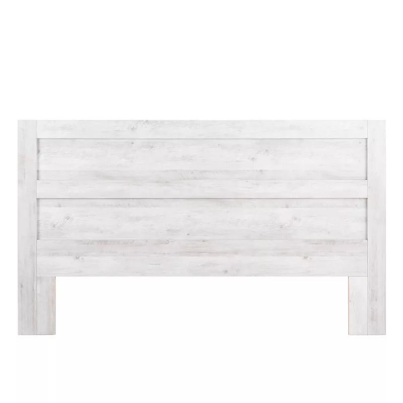 King Rustic Ridge Farmhouse Panel Headboard Washed White - King