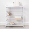 4 Drawer Metal Storage Organizer White - Steel Utility Storage, Fixed Shelves, Universal Wire Drawers