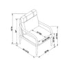 Boucle Upholstered Wood Accent Arm Chair