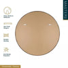 Round Woodgrain Mirror