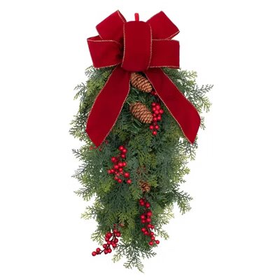 Pre‑Lit LED Classic Christmas Chairback Swag , final cut