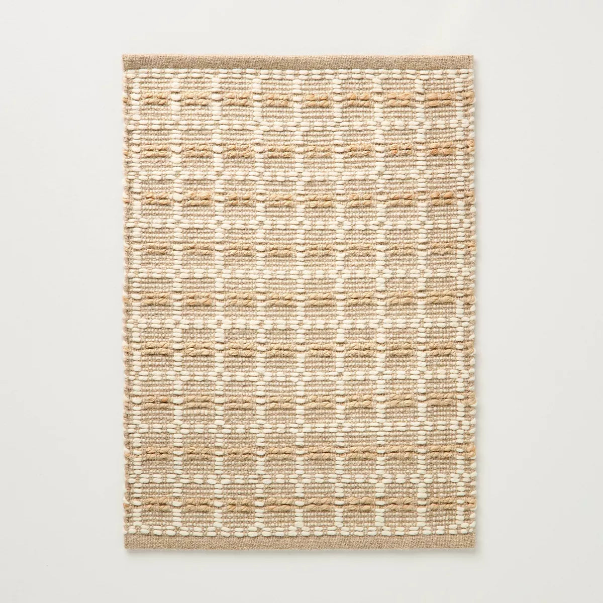 Box Grid Rectangular Handmade Woven Area Rug 2'x3' Accent