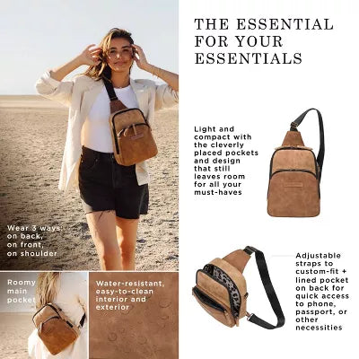 Bottom Criss-Cross Sling Diaper Bag