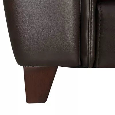 Bergen Genuine Leather Square Arm Sofa - Armen Living