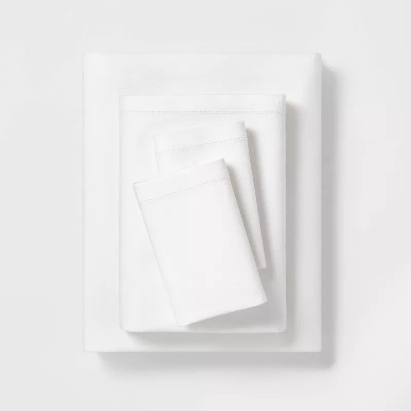 Linen Blend with Hem Stitch Sheet Set - Full