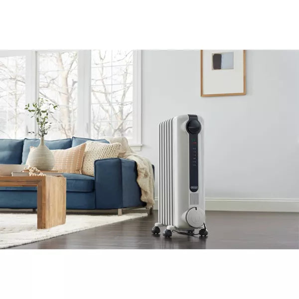 Radiator Heater: Oil Filled, Electric Space Heater, Indoor Use, Programmable Timer, 3 Settings, ETL Listed