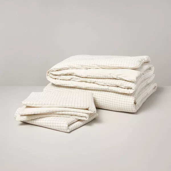 3pc Mini Grid Stitch Comforter Bedding Set - King