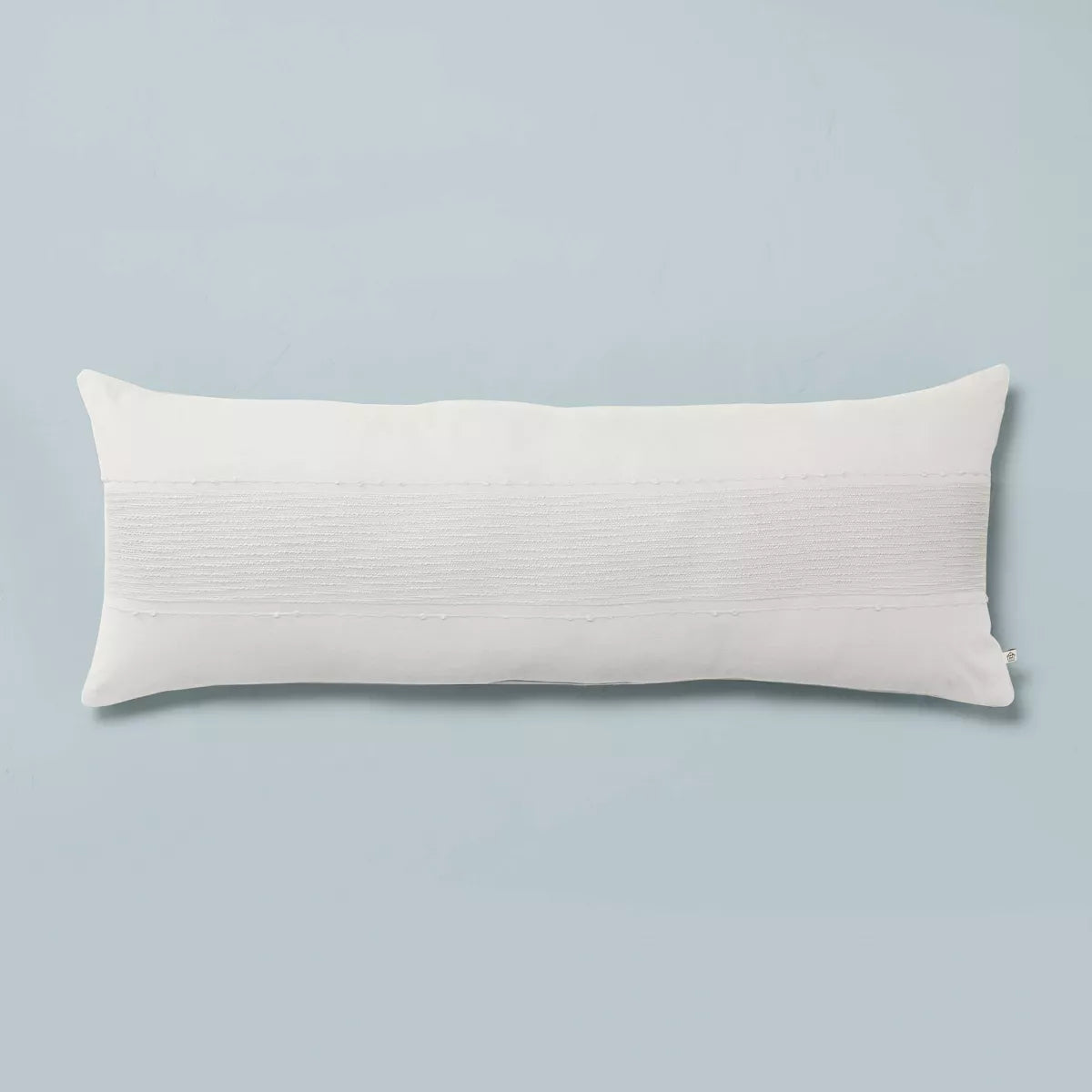 Slub Center Stripe Oversized Lumbar Bed Pillow