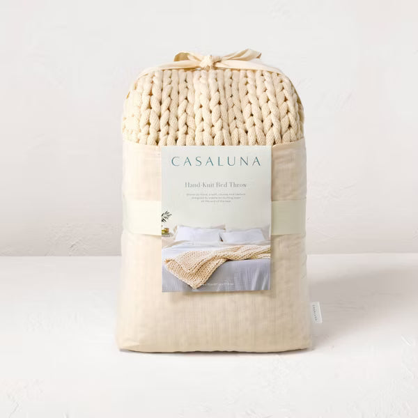 Oversized Solid Bed Throw