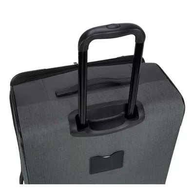 Softside Large Checked Spinner Suitcase - Gray Heather: Expandable Luggage