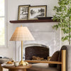 Brass Accent Table Lamp with Classic Plaid Shade Cream/Tan