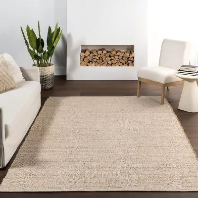 Elfriede Farmhouse Jute Blend Indoor Area Rug - 2' 6" x 6'