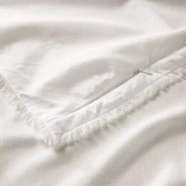 Heavyweight Linen Blend Duvet Cover & Pillow Sham Set - Full/Queen