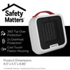 UberHeat 5 Ceramic Heater White: Portable Electric Indoor Heater, Adjustable Thermostat, ETL Listed