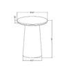 Wooden Round Pedestal Accent Drink Table