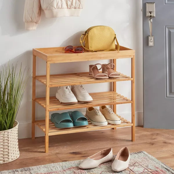 4 Tier Bamboo Shoe Rack