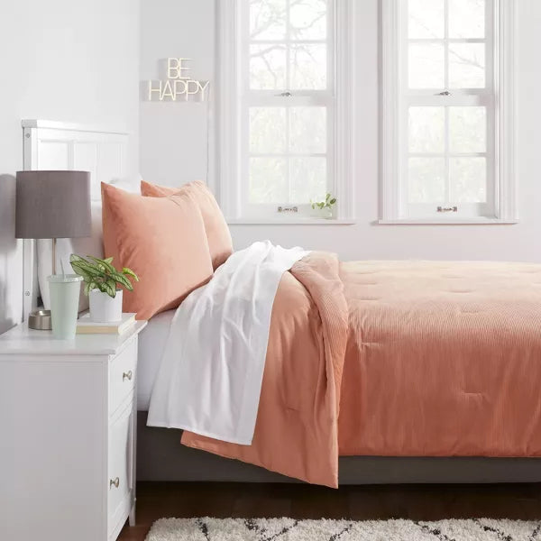 Corduroy Plush Comforter - Full/Queen