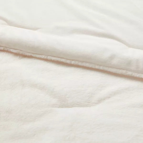 3pc Luxe Faux Fur Comforter and Sham Set - King