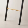 Wood & Steel Blanket Ladder Black/Natural - Farmhouse Style, No Assembly Required