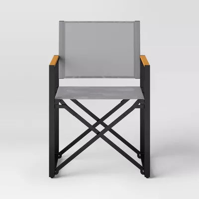 1-Piece Henning Folding Patio Chair Gray