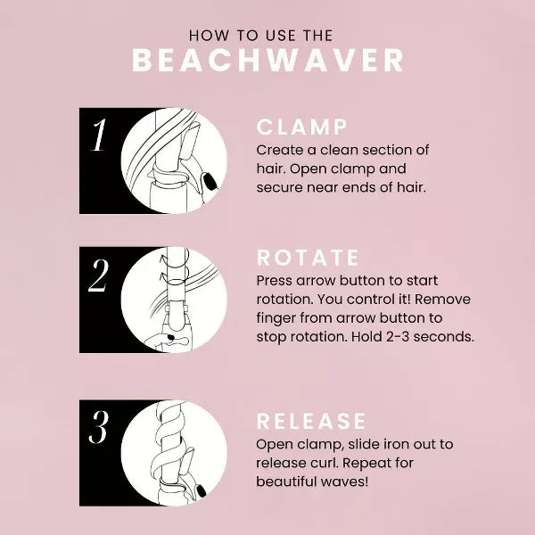 B1 Rotating Curling Iron - Midnight Rose