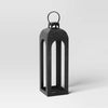 Cast Aluminum Outdoor Lantern Candle Holder Black - Threshold™ SHOWROOM ITEM