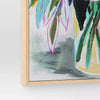 Colorful Floral Framed Canvas Natural