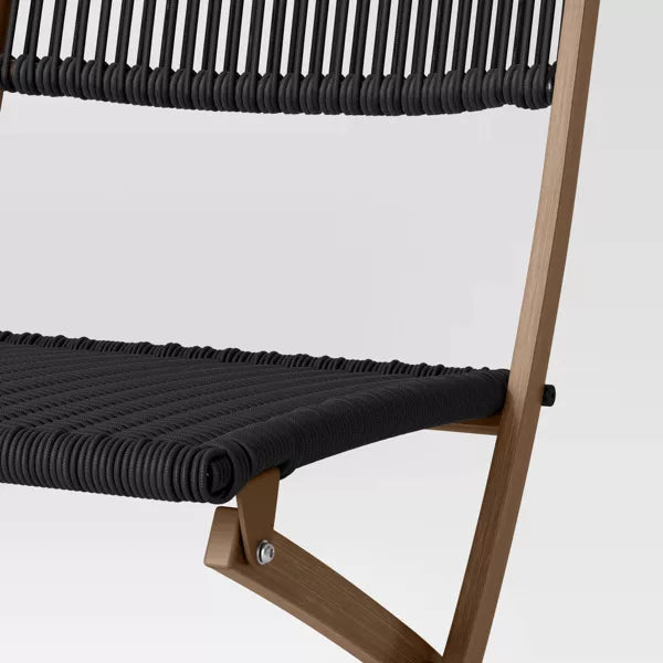 Purcell Patio Folding Chair Black 1-Piece