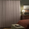 Blackout Embossed Velvet Curtain Panel Brown