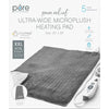 PureRelief with 6 Heat Settings and Auto Shut-off XXL Extra Wide Heating Pad - Charcoal Gray