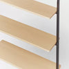 Over The Toilet Storage Black Metal and Wood -  Space-Saving Bathroom Organizer with 3 Fixed Shelves